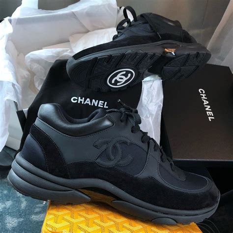 black chanel trainers fake|black chanel sneakers 2020.